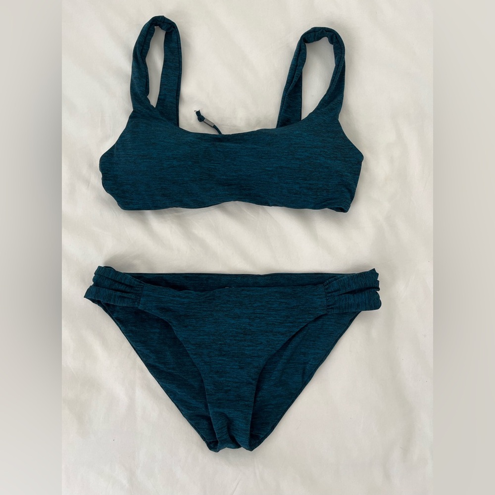Heather Teal Bikini Set